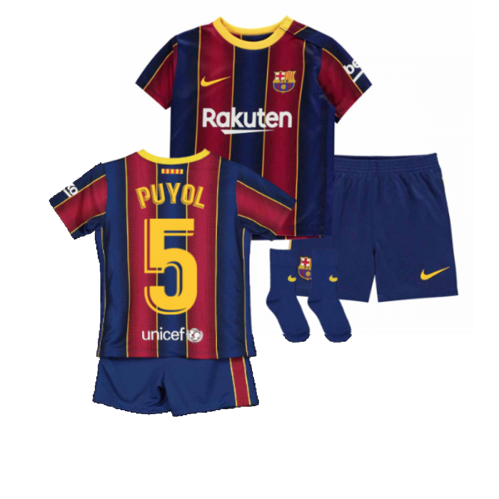 2020-2021 Barcelona Home Nike Baby Kit (PUYOL 5)