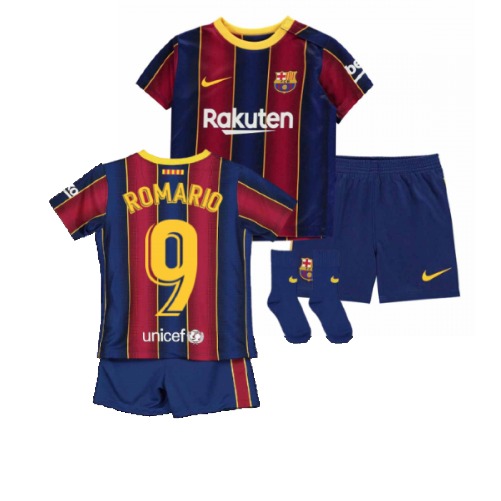 2020-2021 Barcelona Home Nike Baby Kit (ROMARIO 9)