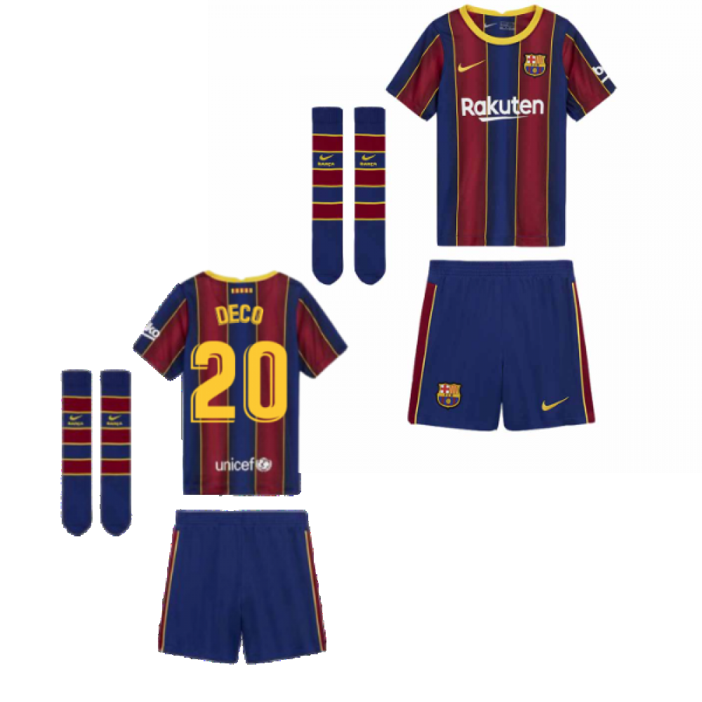 2020-2021 Barcelona Home Nike Little Boys Mini Kit (DECO 20)