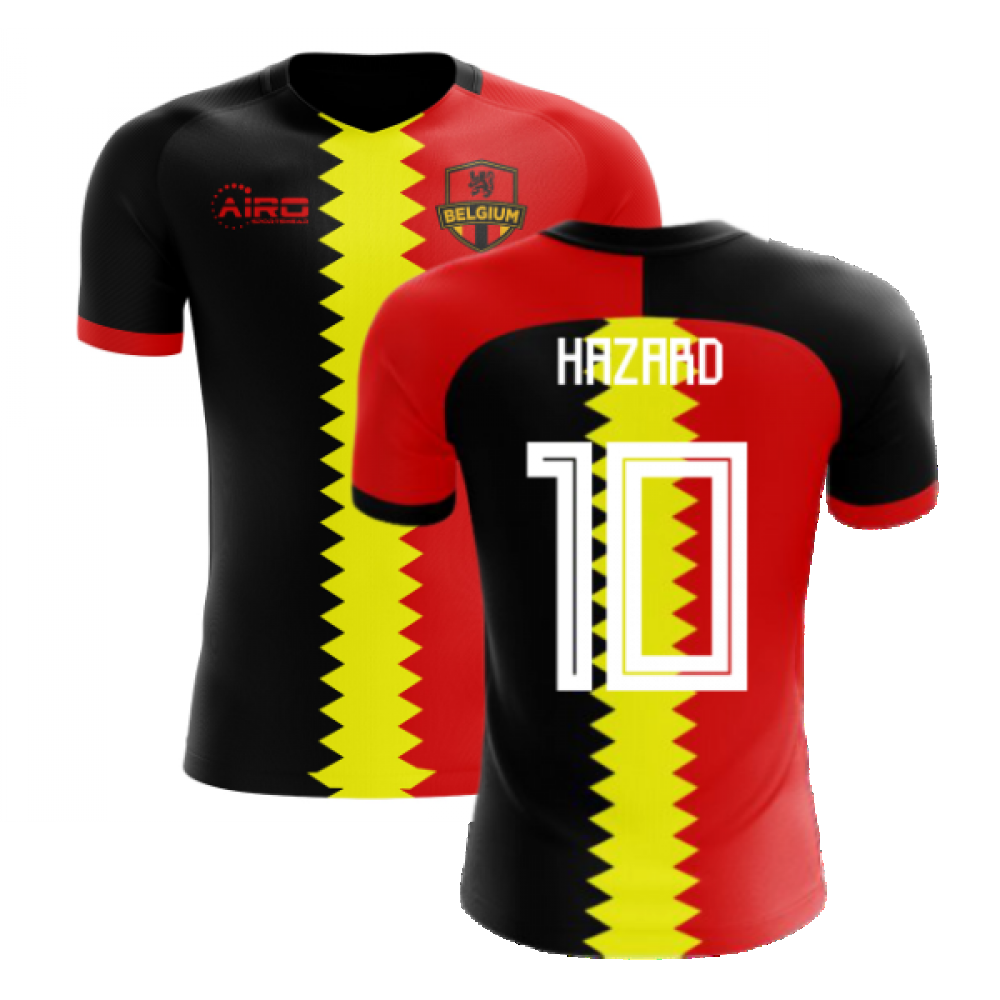 2024-2025 Belgium Flag Concept Football Shirt (Hazard 10) - Kids