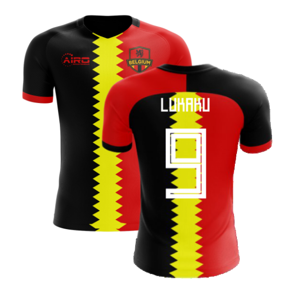 2024-2025 Belgium Flag Concept Football Shirt (Lukaku 9)