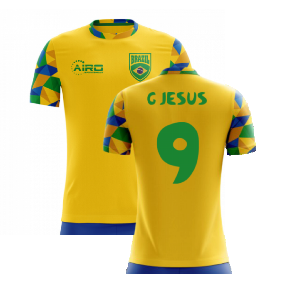 2024-2025 Brazil Home Concept Football Shirt (G Jesus 9) - Kids