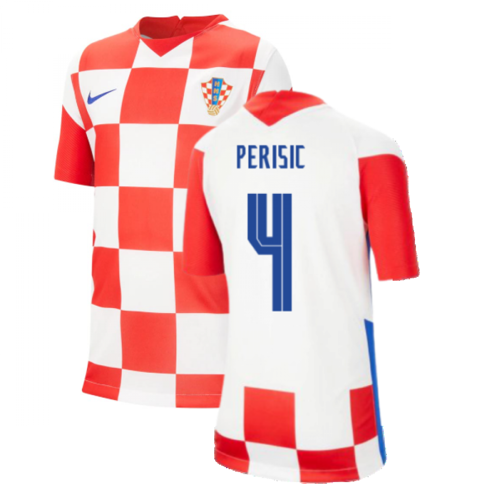 2020-2021 Croatia Home Nike Football Shirt (Kids) (PERISIC 4)