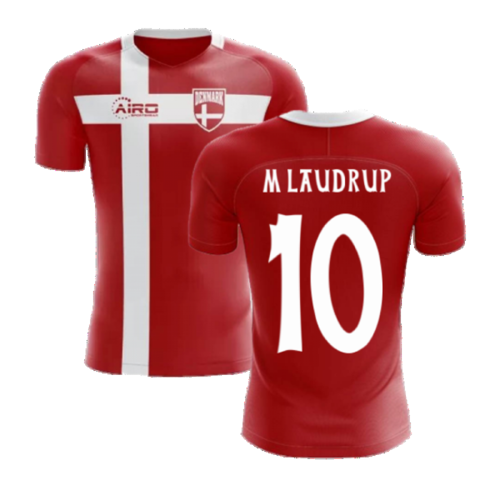 2024-2025 Denmark Flag Concept Football Shirt (M Laudrup 10)