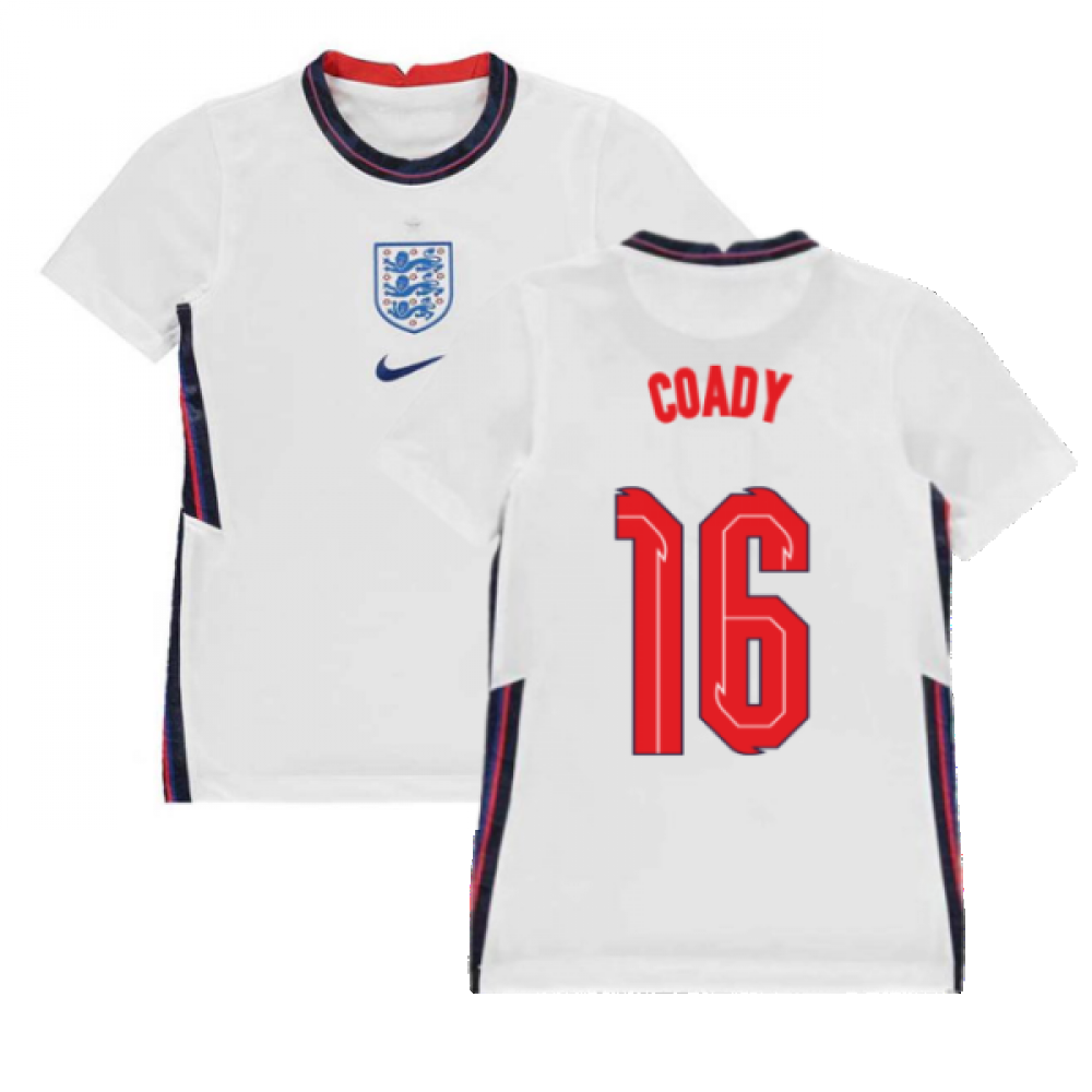 2020-2021 England Home Nike Football Shirt (Kids) (Coady 16)