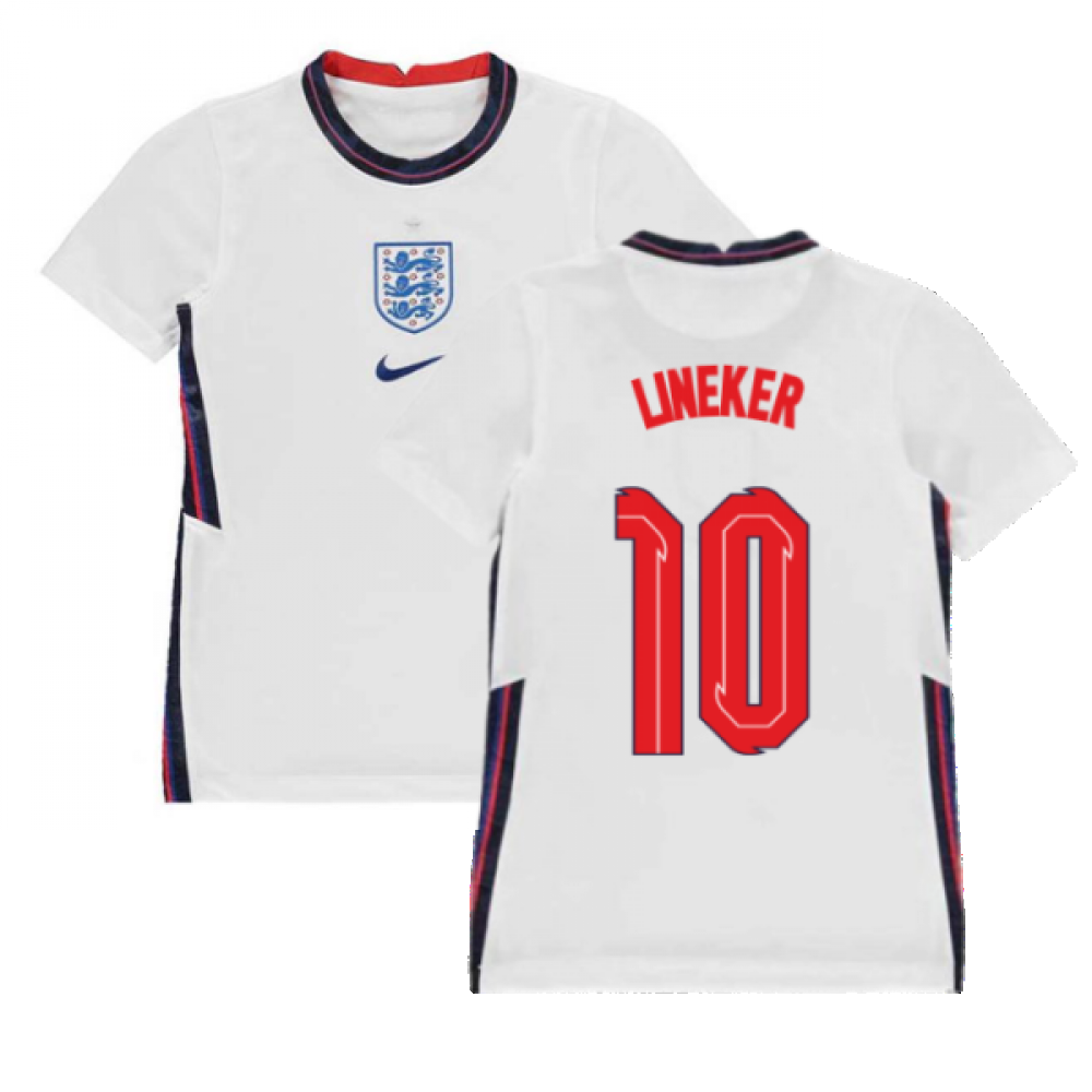 2020-2021 England Home Nike Football Shirt (Kids) (LINEKER 10)