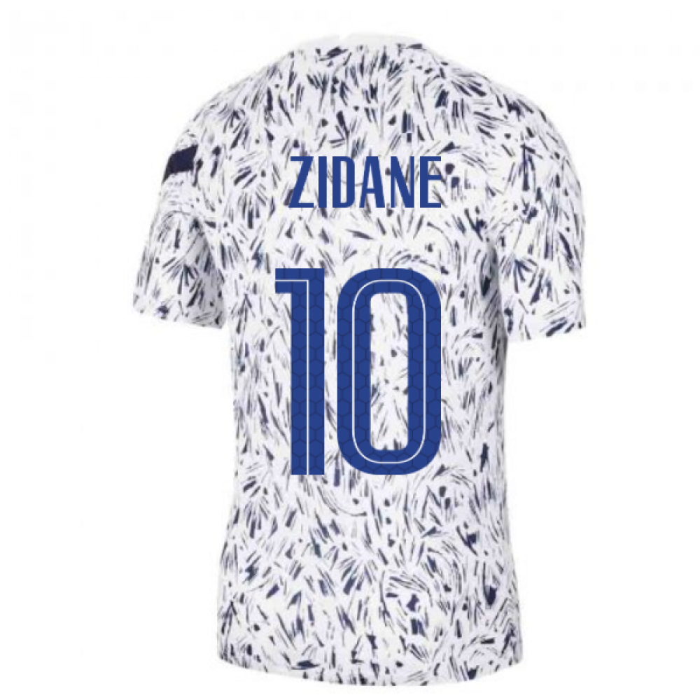 2020-2021 France Nike Dry Pre-Match Training Shirt (White) (ZIDANE 10)