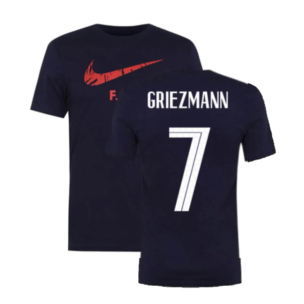 2020-2021 France Nike Ground Tee (Obsidian) (GRIEZMANN 7)