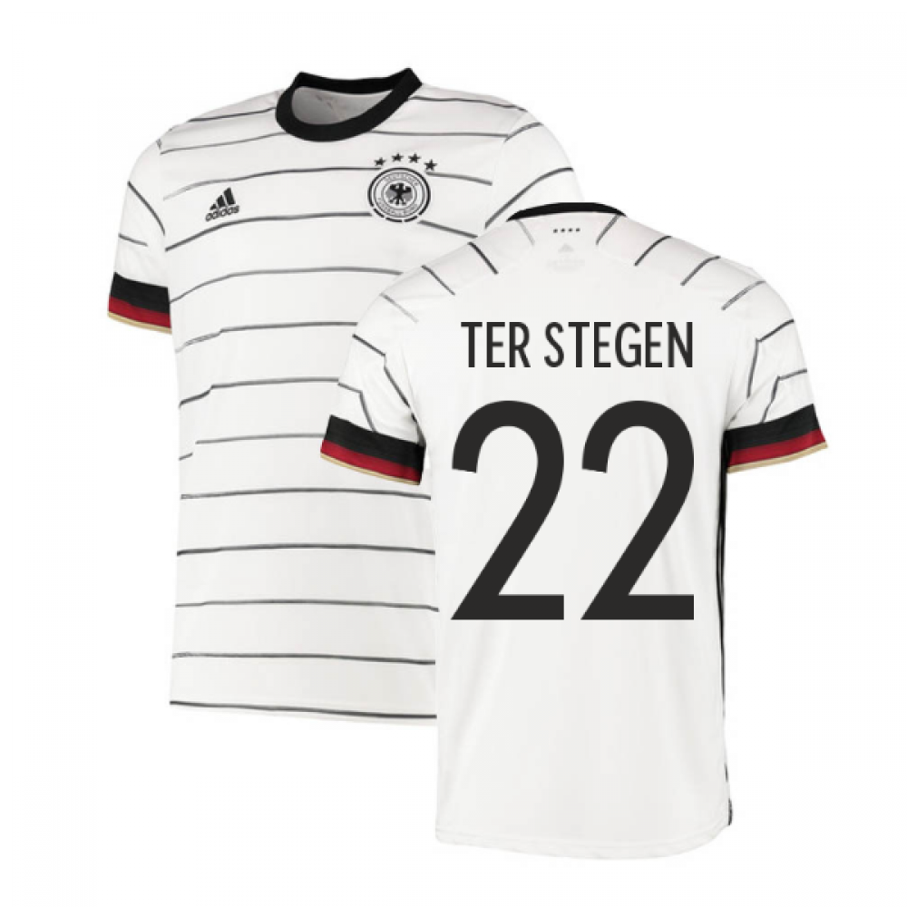 2020-2021 Germany Authentic Home Adidas Football Shirt (TER STEGEN 22)