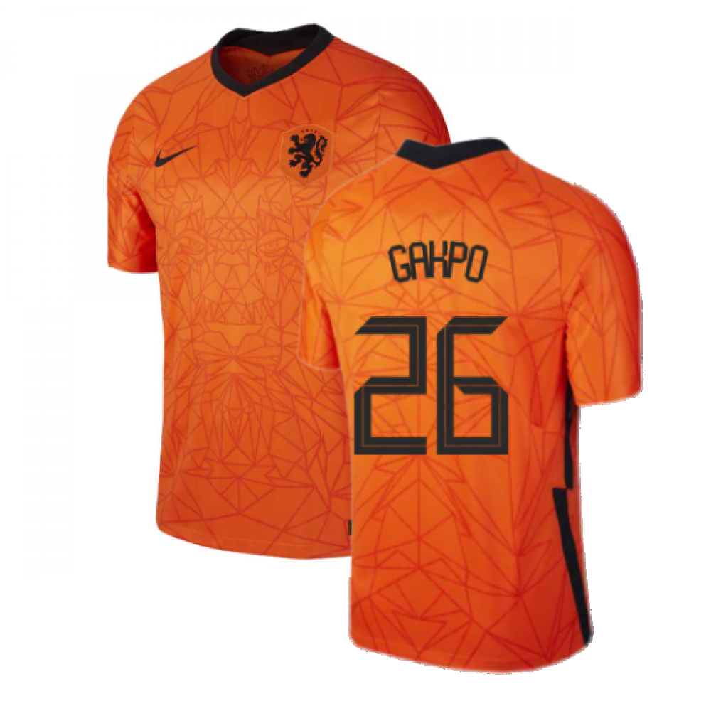 2020-2021 Holland Home Nike Football Shirt (GAKPO 26)