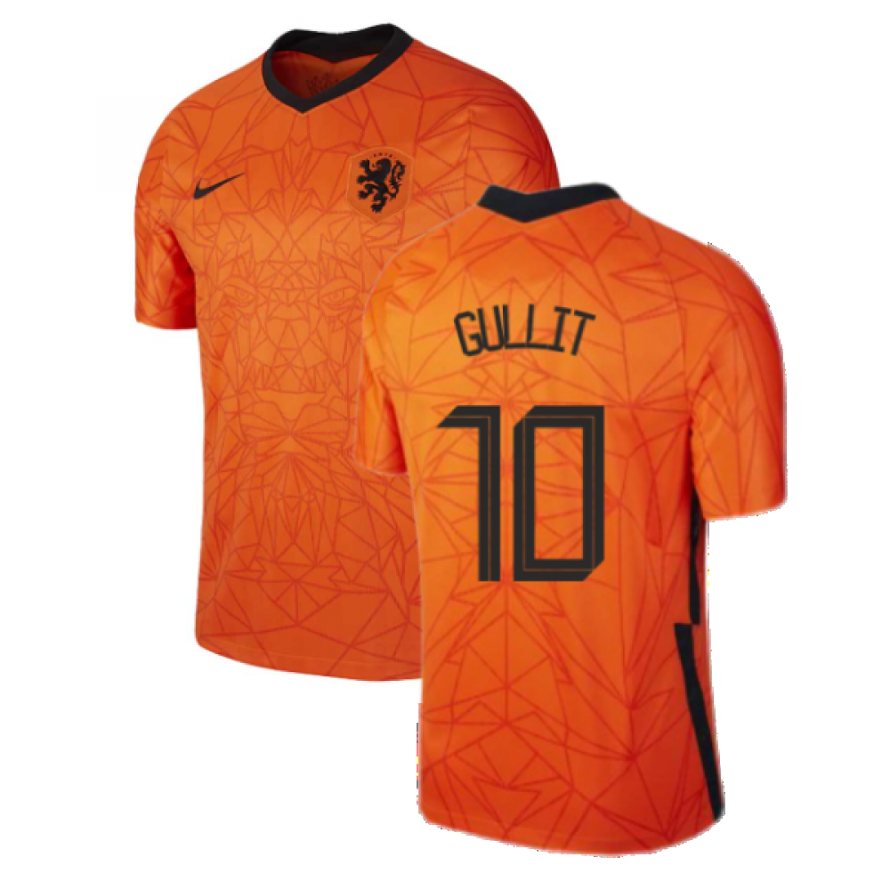 2020-2021 Holland Home Nike Football Shirt (Kids) (GULLIT 10)