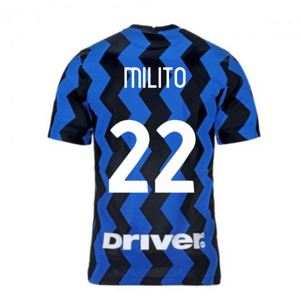 2020-2021 Inter Milan Home Nike Football Shirt (Kids) (MILITO 22)