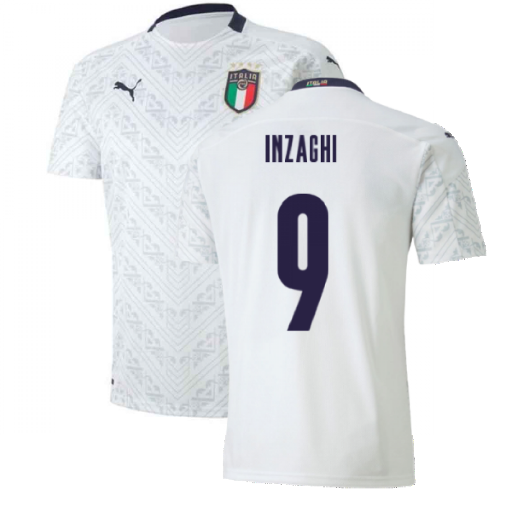 2020-2021 Italy Away Puma Football Shirt (Kids) (INZAGHI 9)