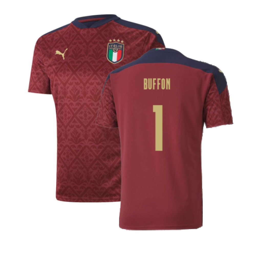 2020-2021 Italy Goalkeeper Shirt (Cordovan) (BUFFON 1)