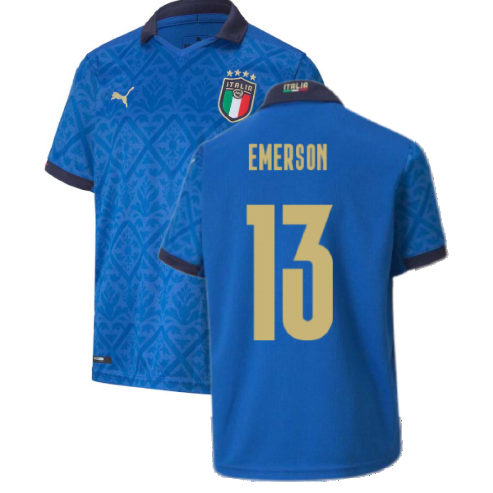 2020-2021 Italy Home Puma Football Shirt (Kids) (EMERSON 13)