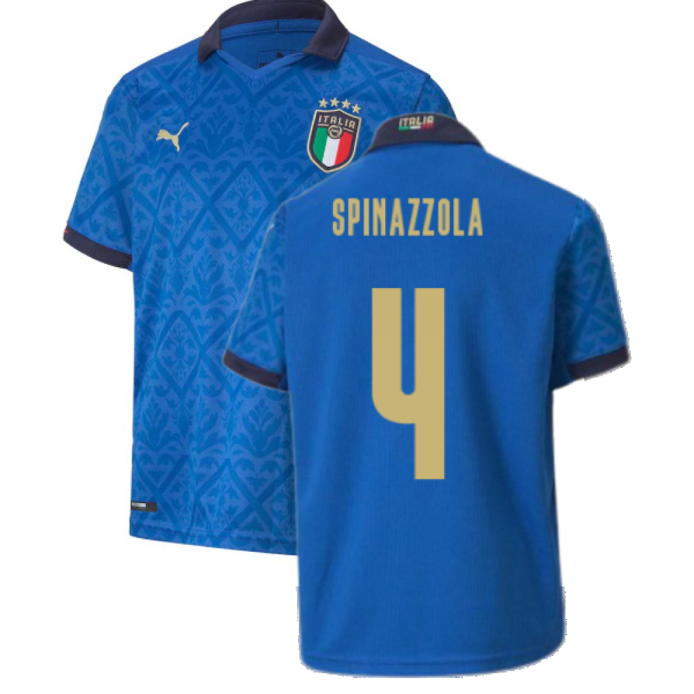 2020-2021 Italy Home Puma Football Shirt (Kids) (SPINAZZOLA 4)