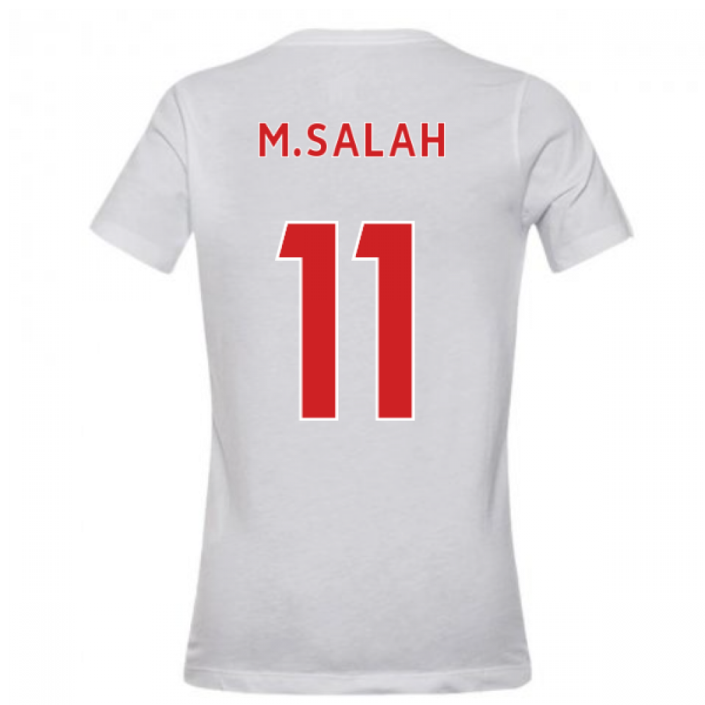 2020-2021 Liverpool Evergreen Crest Tee (White) - Kids (M.SALAH 11)