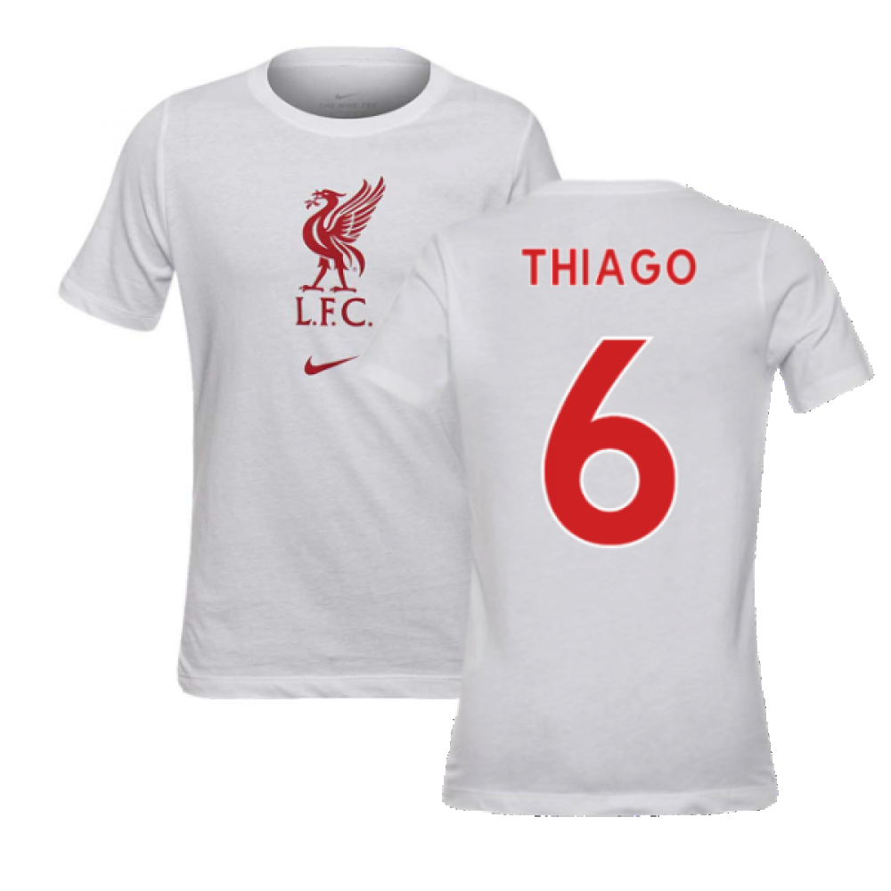 2020-2021 Liverpool Evergreen Crest Tee (White) - Kids (THIAGO 6)