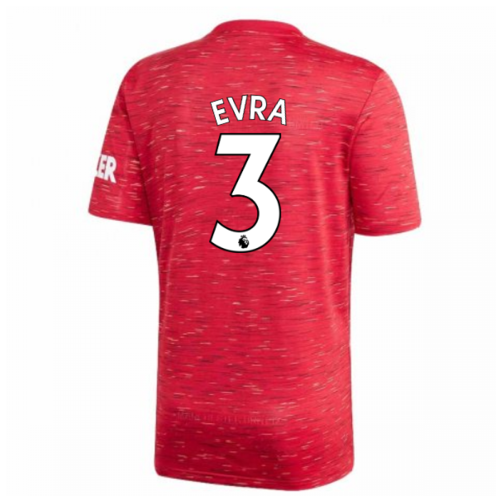 2020-2021 Man Utd Adidas Home Football Shirt (EVRA 3)