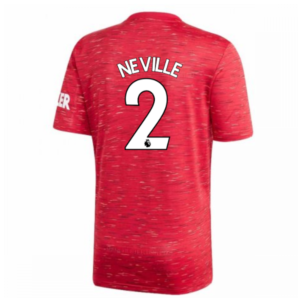 2020-2021 Man Utd Adidas Home Football Shirt (NEVILLE 2)