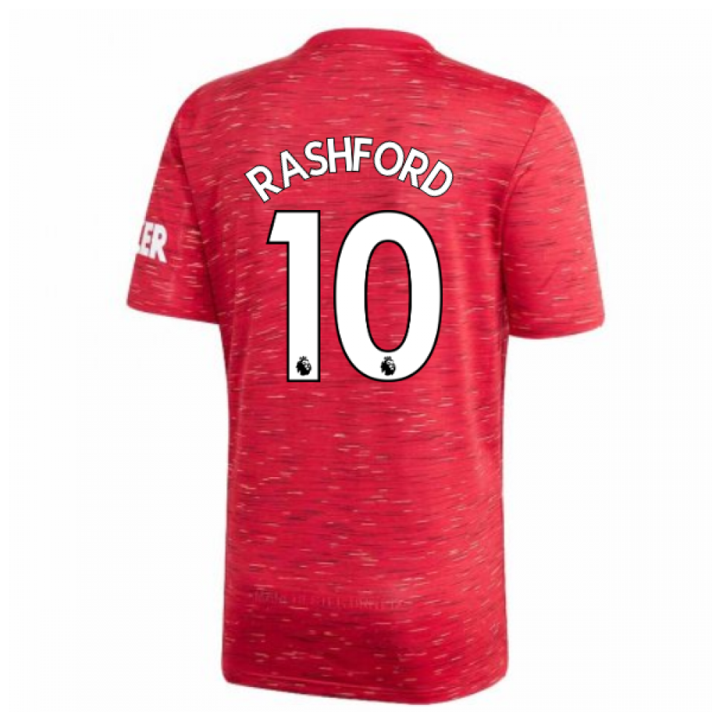 2020-2021 Man Utd Adidas Home Football Shirt (RASHFORD 10)