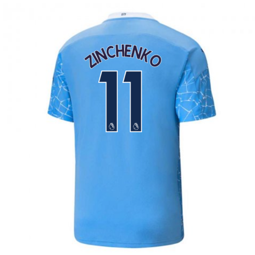 2020-2021 Manchester City Puma Home Football Shirt (ZINCHENKO 11)