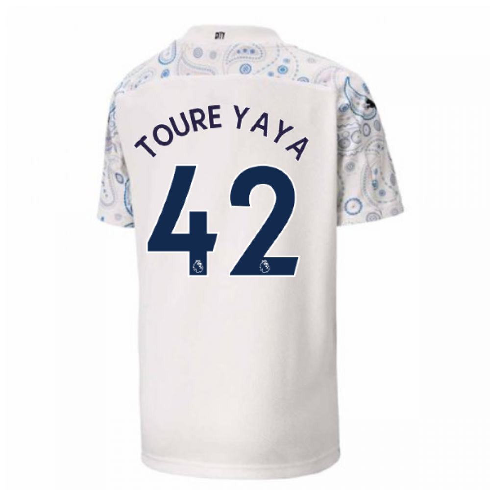 2020-2021 Manchester City Puma Third Football Shirt (Kids) (TOURE YAYA 42)