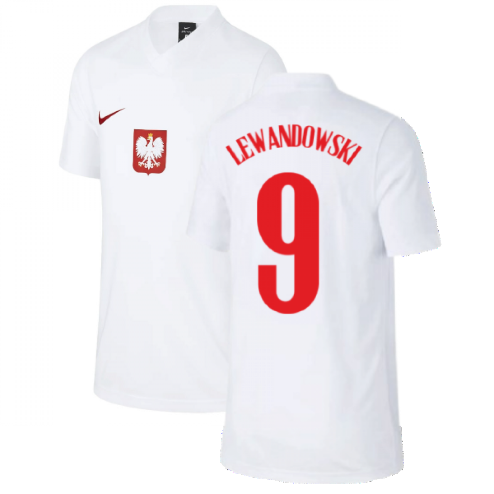 2020-2021 Poland Home Supporters Jersey - Kids (LEWANDOWSKI 9)