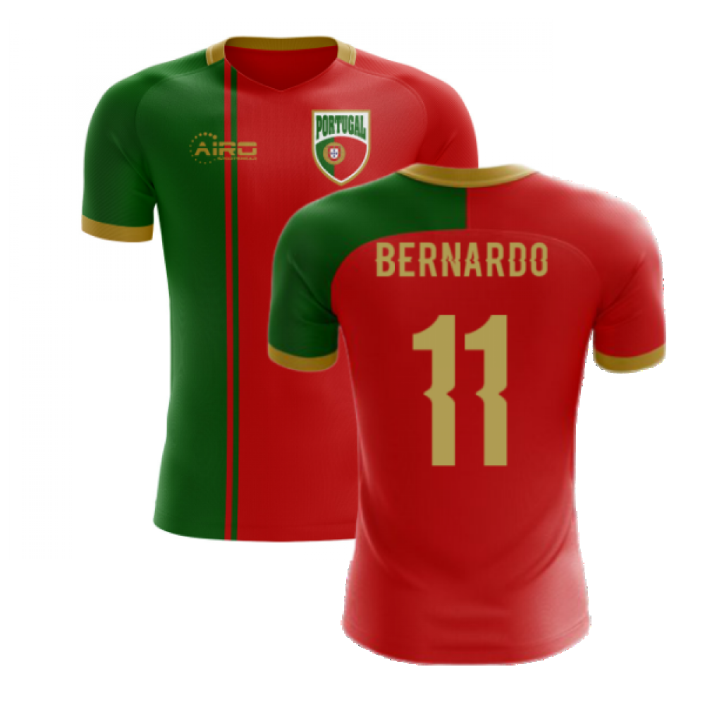 2024-2025 Portugal Flag Home Concept Football Shirt (Bernardo 11) - Kids