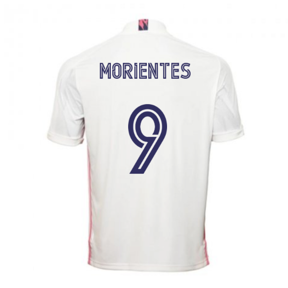 2020-2021 Real Madrid Adidas Home Football Shirt (MORIENTES 9)