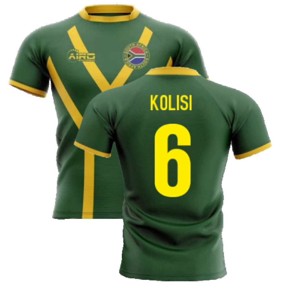 2024-2025 South Africa Springboks Flag Concept Rugby Shirt (Kolisi 6)