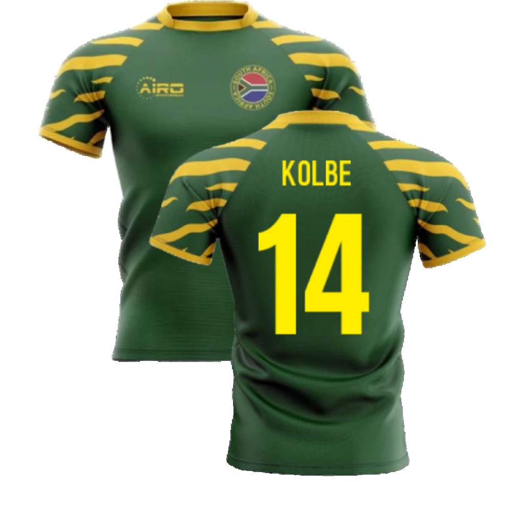 2024-2025 South Africa Springboks Home Concept Rugby Shirt (Kolbe 14)