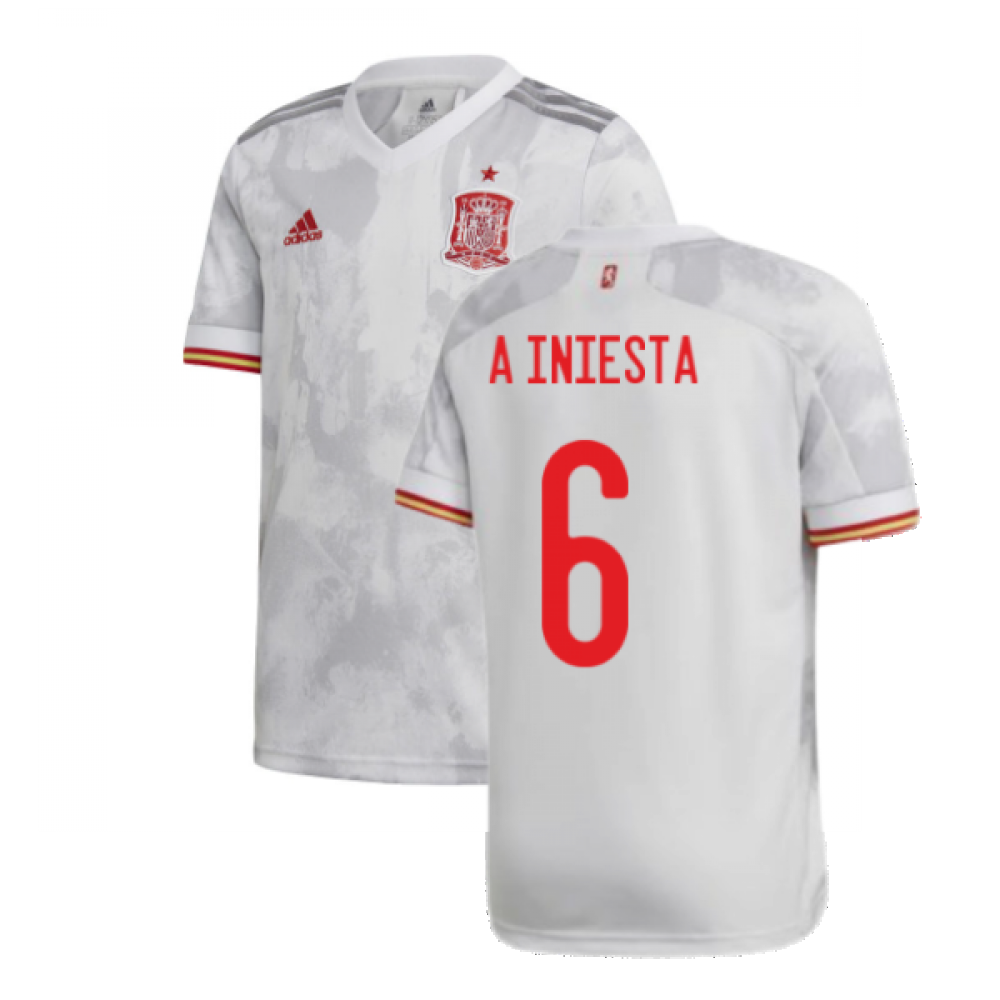 2020-2021 Spain Away Shirt (Kids) (A INIESTA 6)