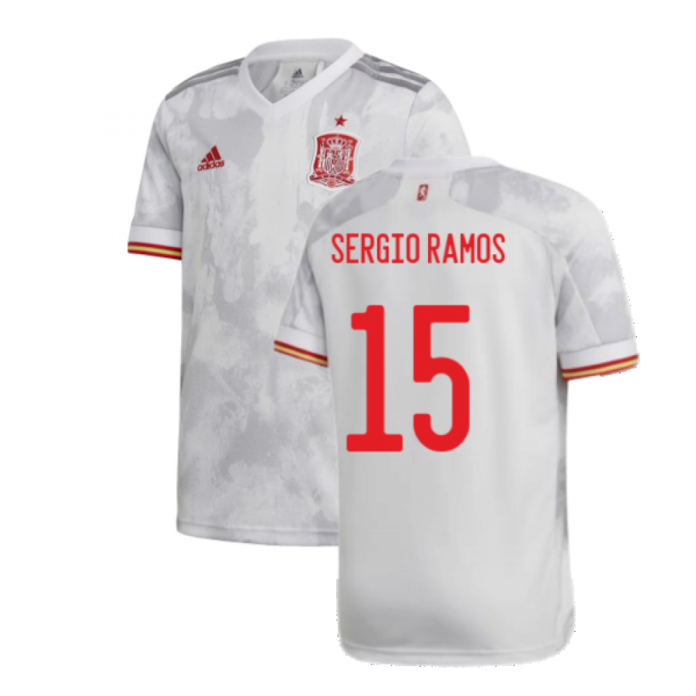 2020-2021 Spain Away Shirt (Kids) (SERGIO RAMOS 15)