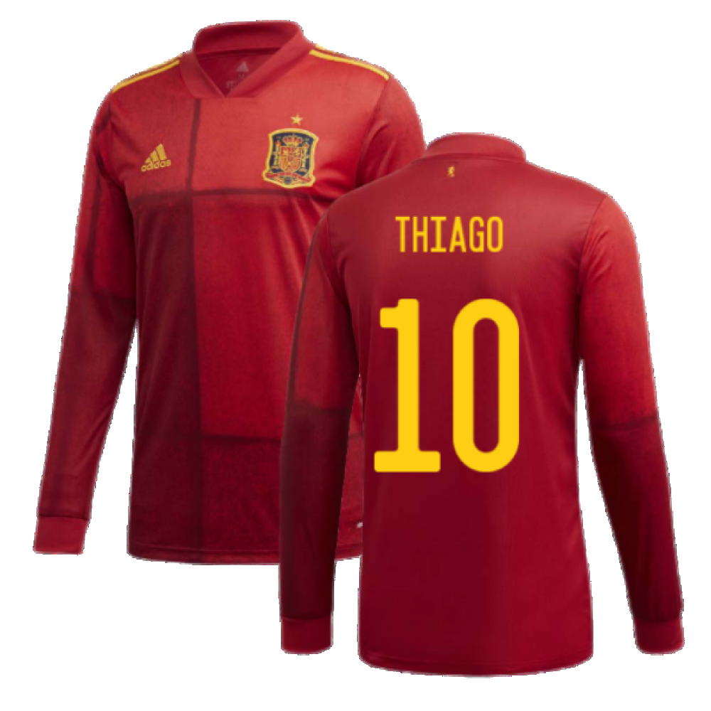 2020-2021 Spain Home Adidas Long Sleeve Shirt (THIAGO 10)