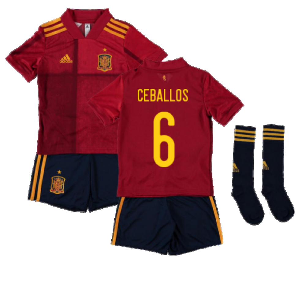 2020-2021 Spain Home Adidas Mini Kit (CEBALLOS 6)