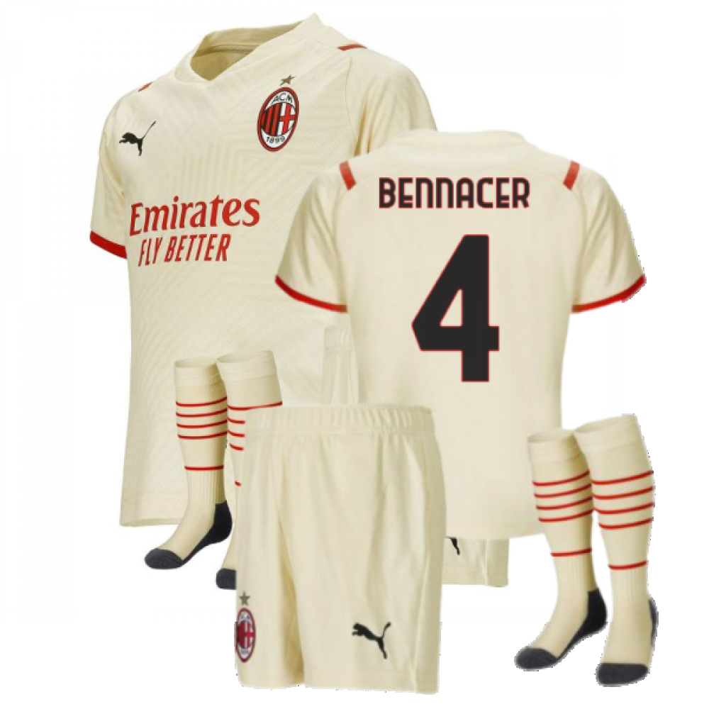 2021-2022 AC Milan Away Mini Kit (BENNACER 4)