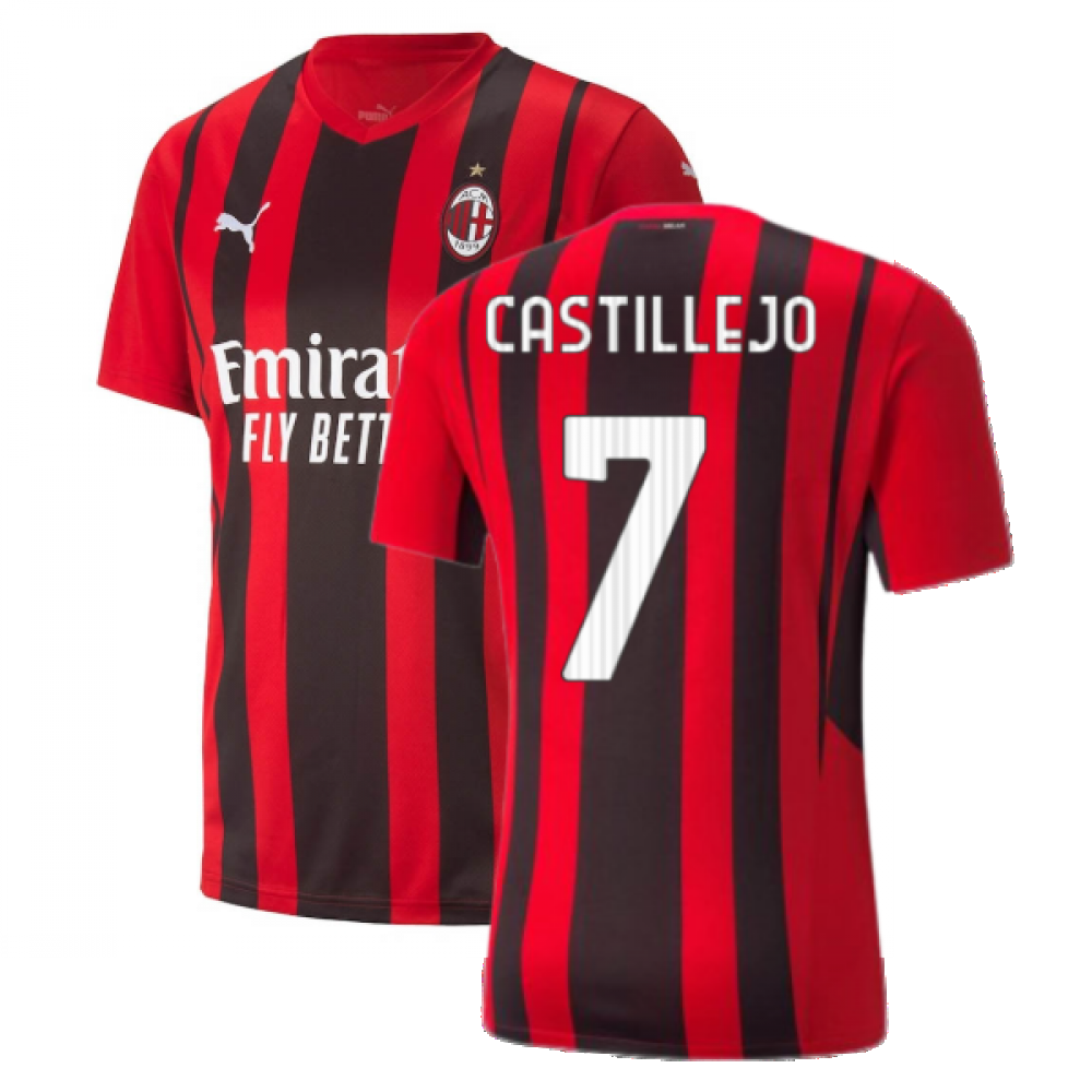 2021-2022 AC Milan Home Shirt (CASTILLEJO 7)