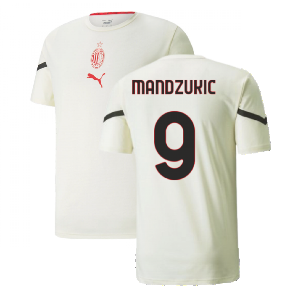 2021-2022 AC Milan Pre-Match Jersey (Afterglow) (MANDZUKIC 9)