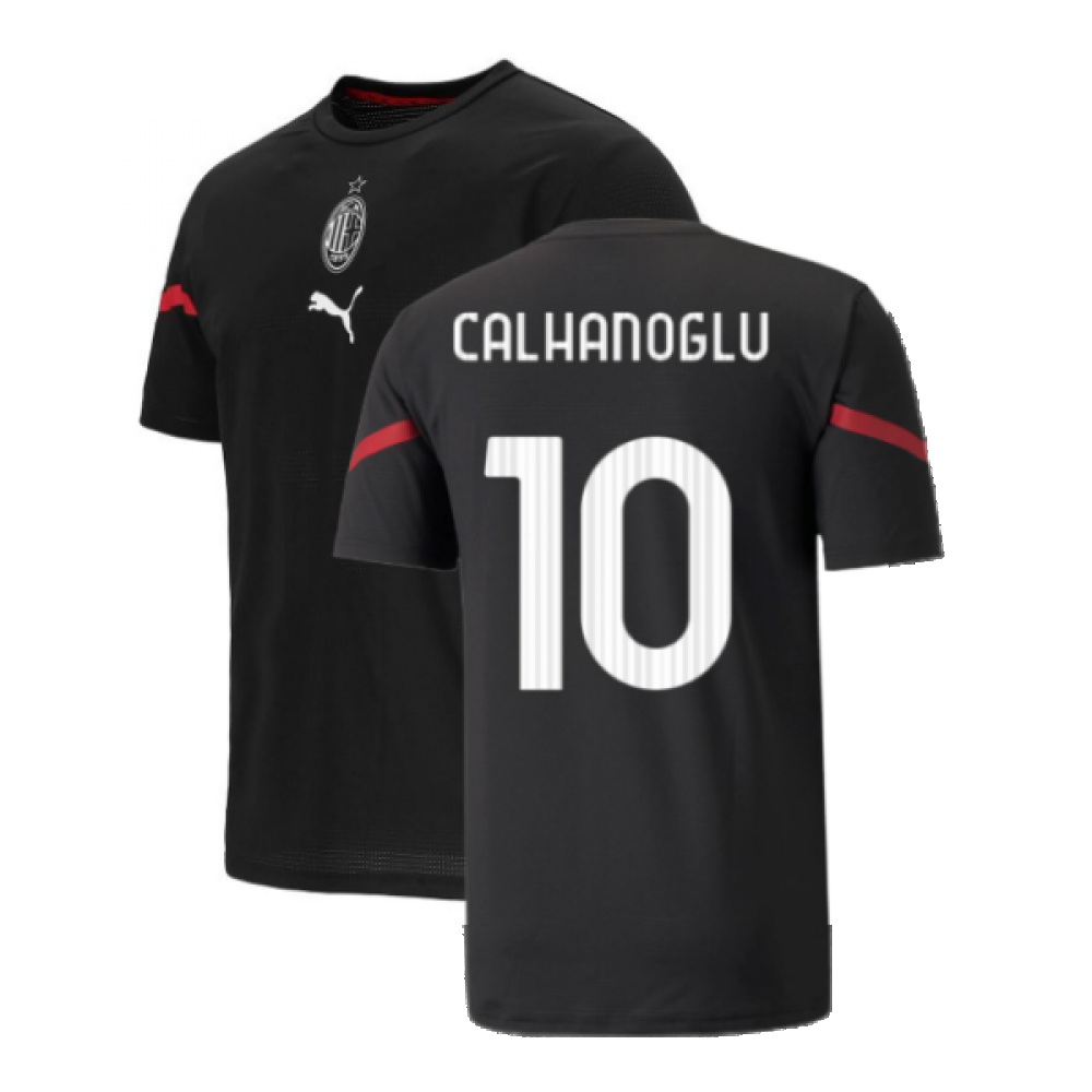 2021-2022 AC Milan Pre-Match Jersey (Black) (CALHANOGLU 10)