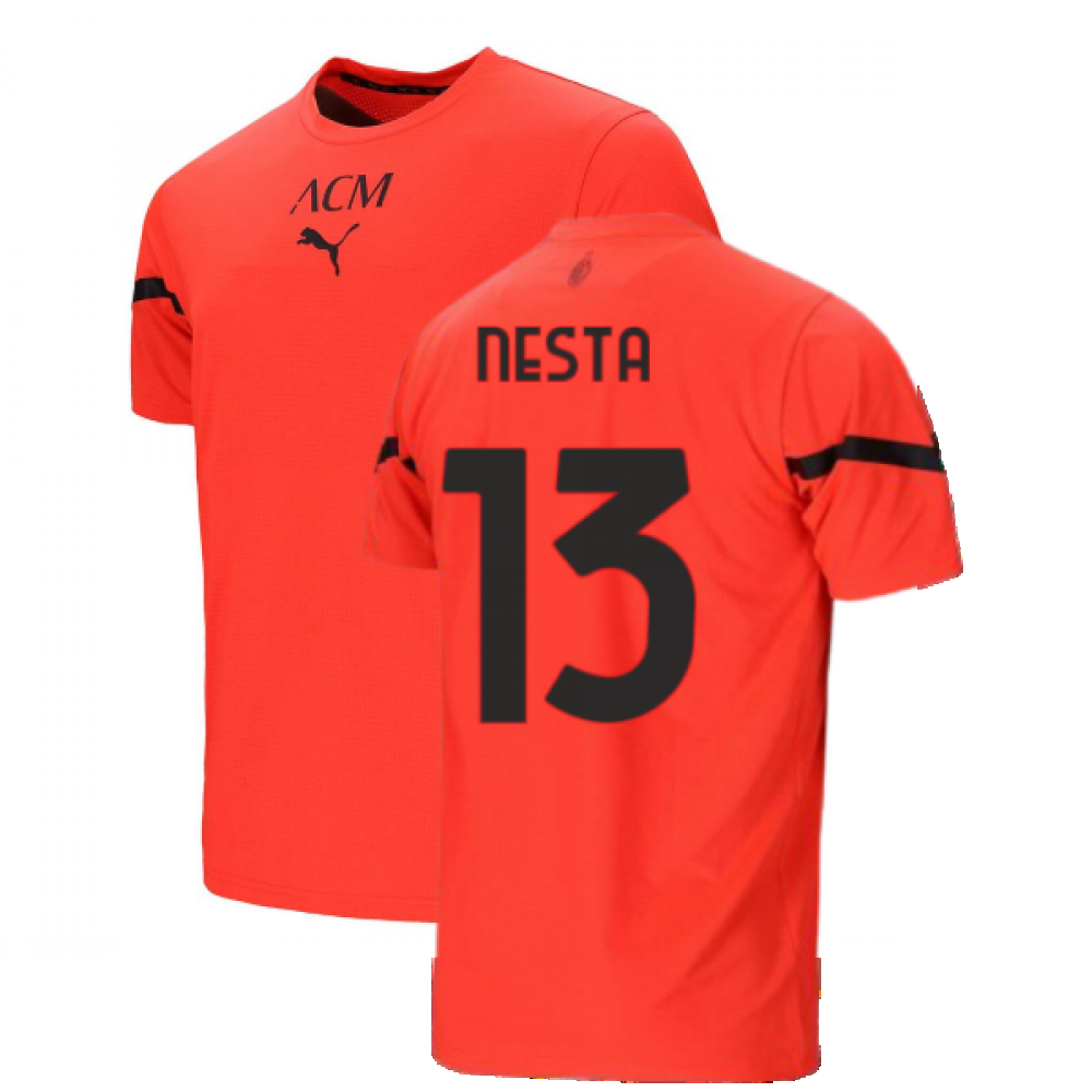 2021-2022 AC Milan Pre-Match Jersey (Red) (NESTA 13)