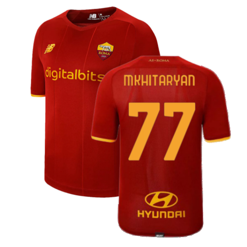 2021-2022 AS Roma Home Shirt (MKHITARYAN 77)