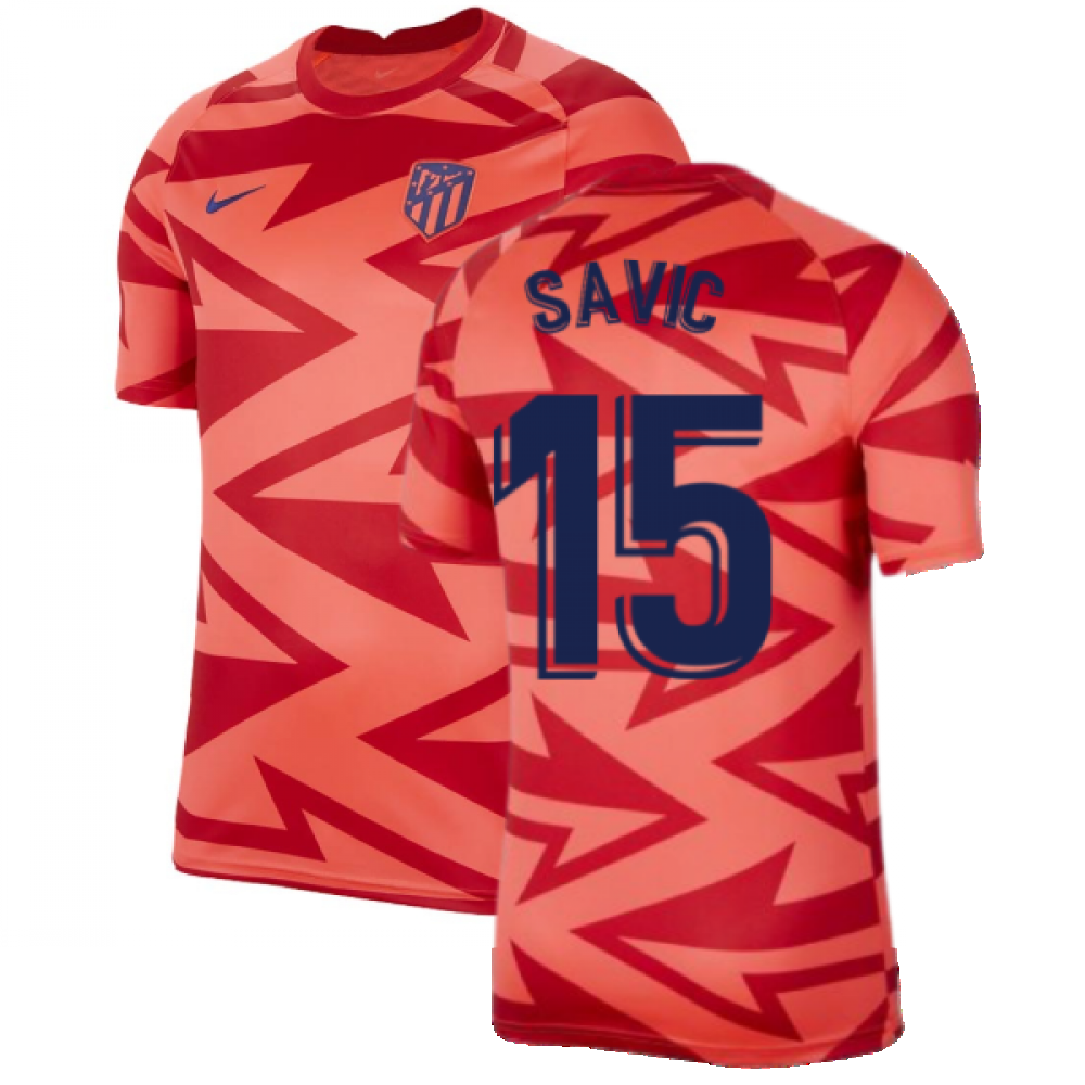 2021-2022 Atletico Madrid Pre-Match Training Shirt (Red) - Kids (SAVIC 15)