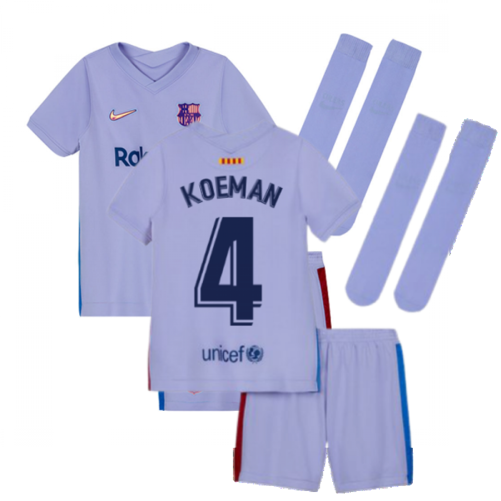 2021-2022 Barcelona Away Mini Kit (Kids) (KOEMAN 4)