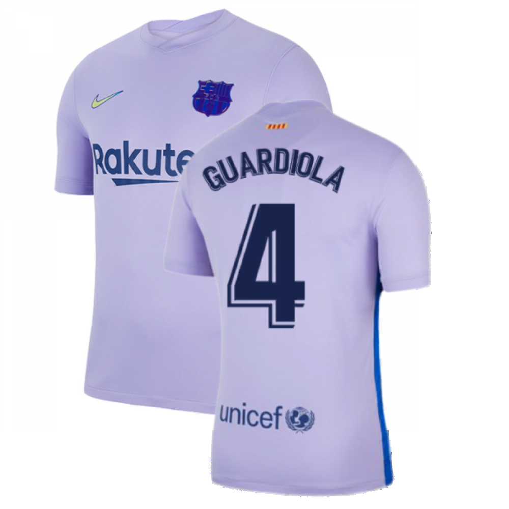 2021-2022 Barcelona Away Shirt (Kids) (GUARDIOLA 4)