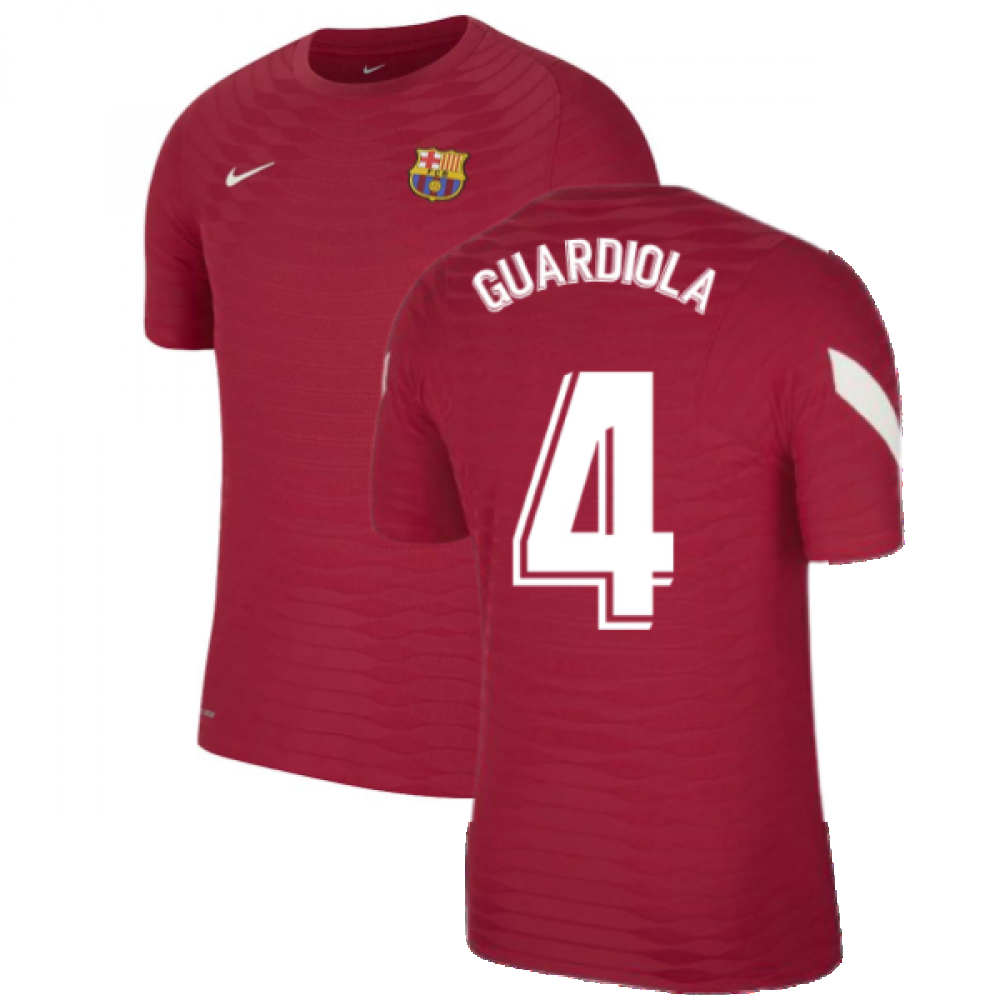 2021-2022 Barcelona Elite Training Shirt (Red) (GUARDIOLA 4)