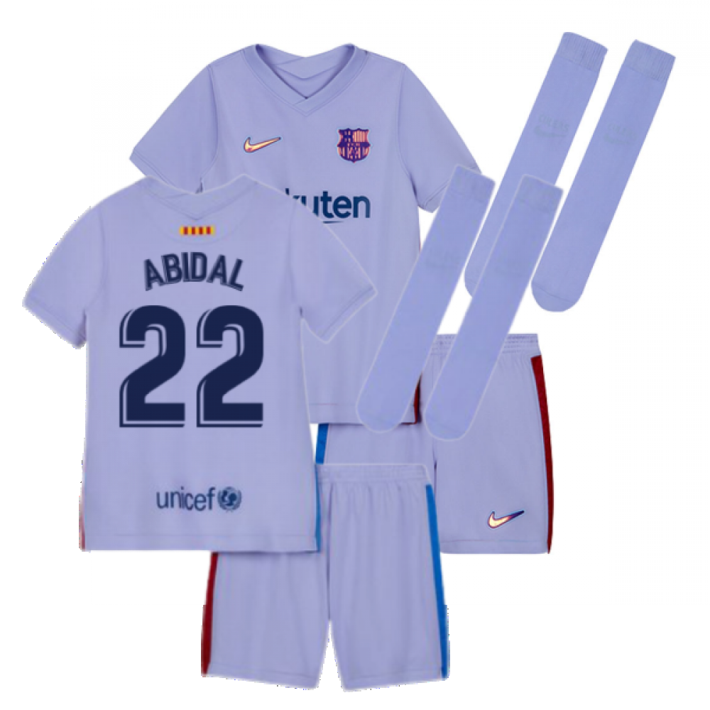 2021-2022 Barcelona Infants Away Kit (ABIDAL 22)