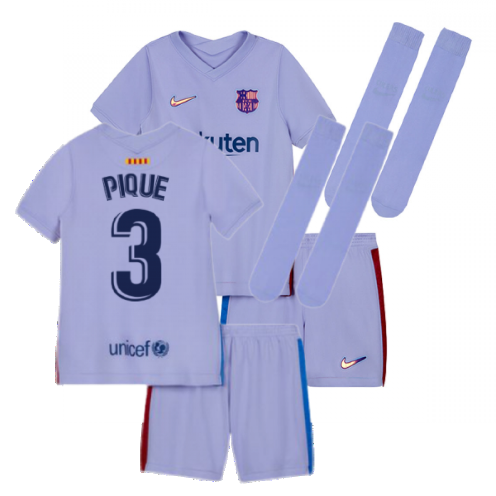 2021-2022 Barcelona Infants Away Kit (PIQUE 3)