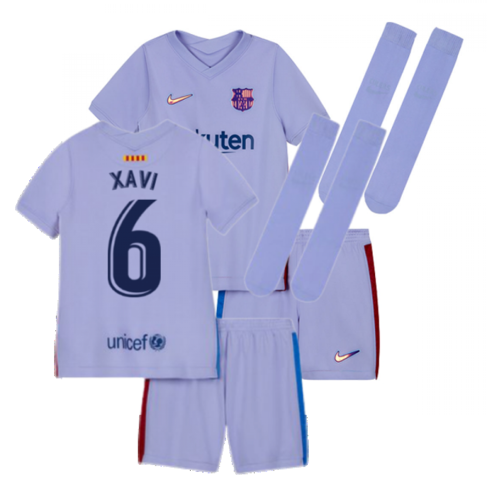 2021-2022 Barcelona Infants Away Kit (XAVI 6)