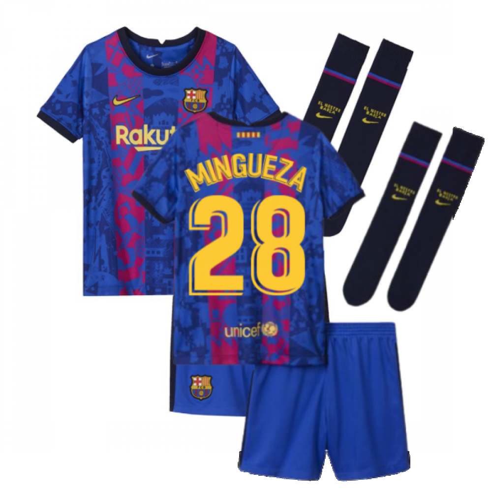 2021-2022 Barcelona Third Mini Kit (MINGUEZA 28)